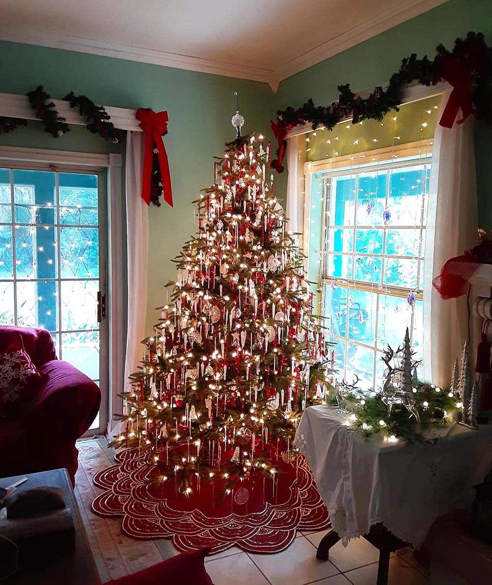 Spun Glass Christmas Tree