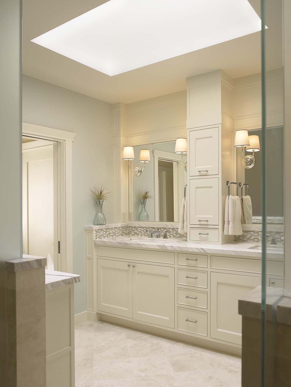 Warm white bathroom color