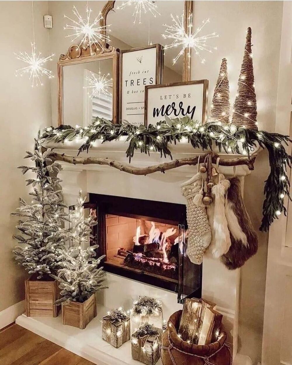 christmas mantle decor 24