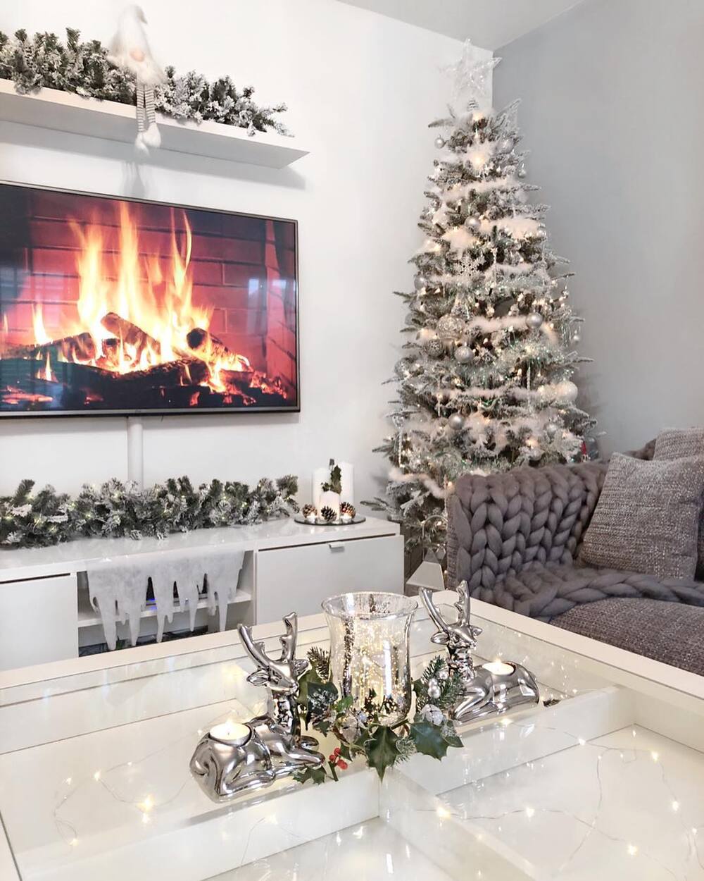 christmas tv stand decor 13