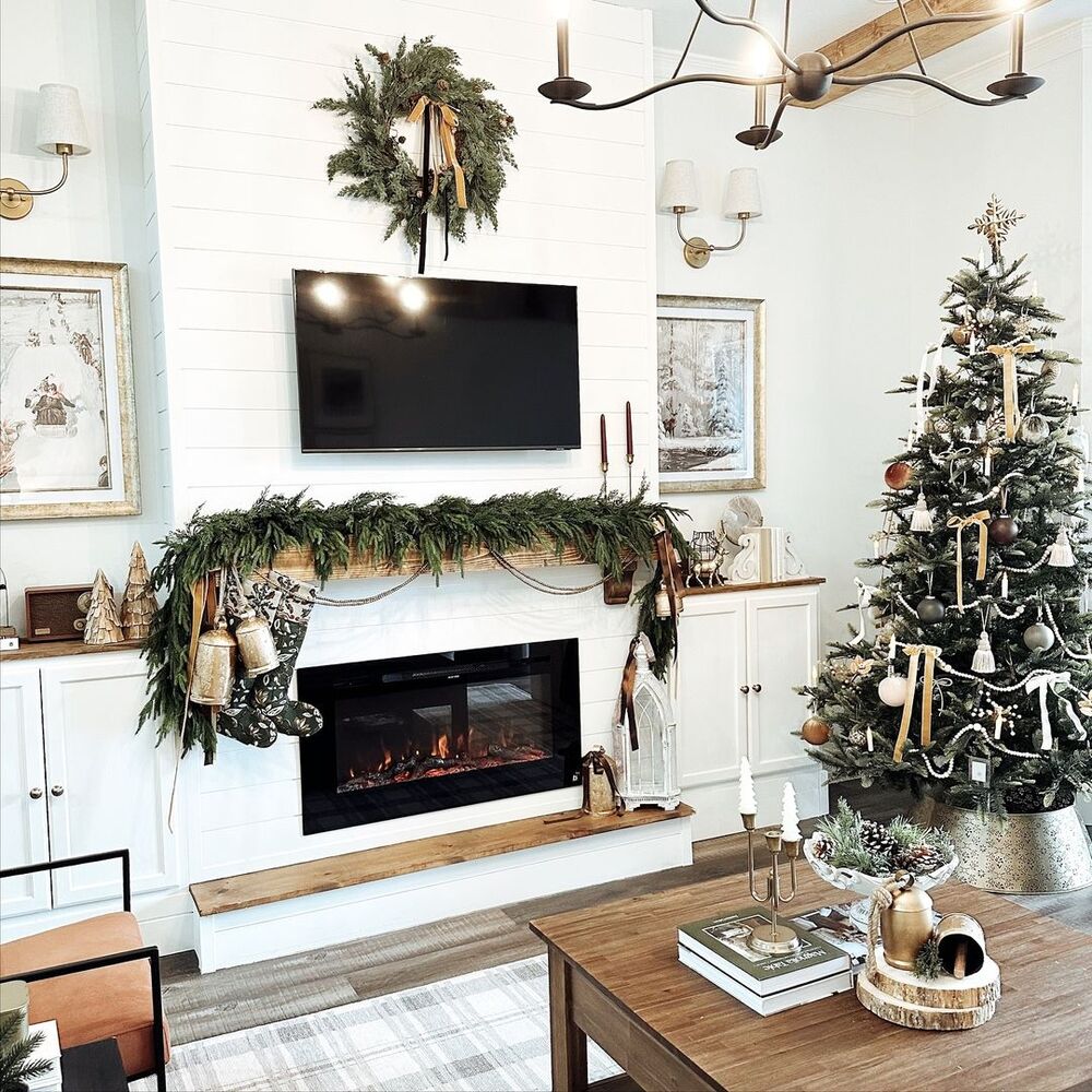 christmas tv stand decor 14