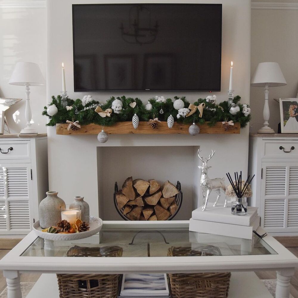 christmas tv stand decor 15