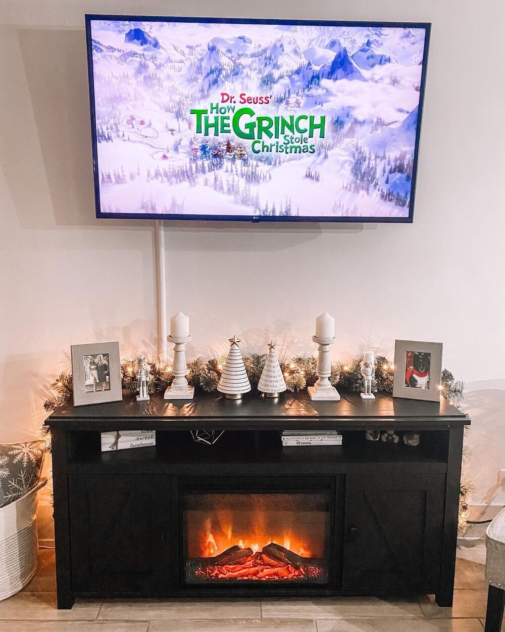 christmas tv stand decor 19