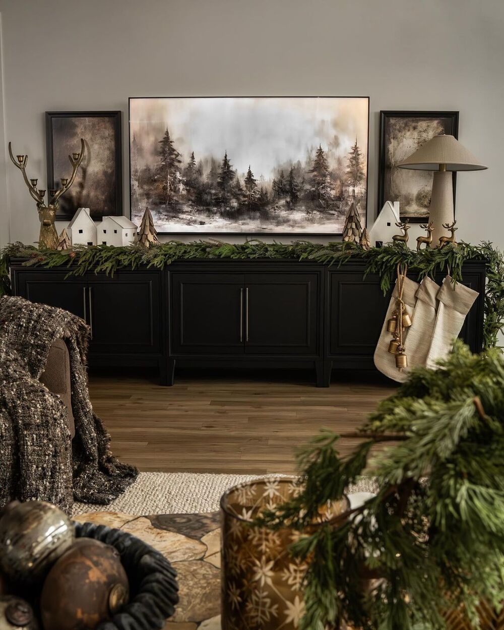 christmas tv stand decor 24