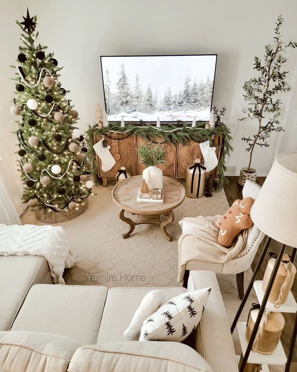 christmas tv stand decor 5