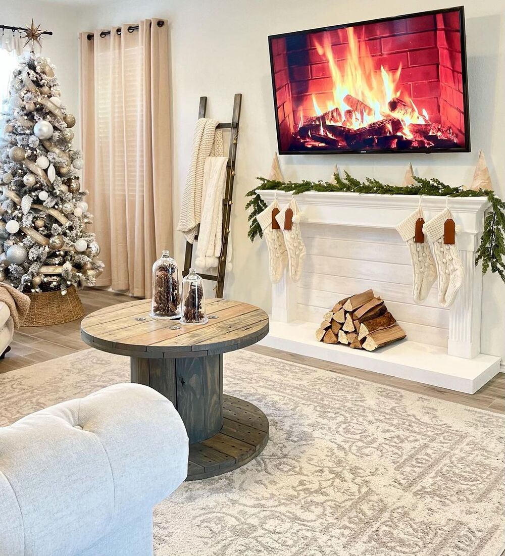 christmas tv stand decor 9