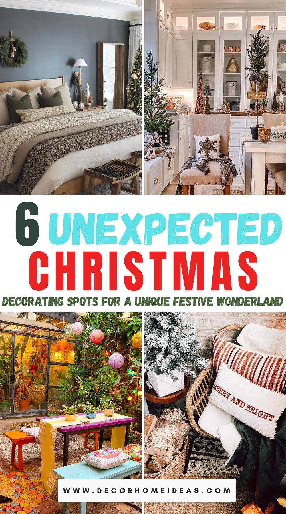 Explore the charm of unconventional Christmas decor with 5 unexpected spots, creating a uniquely festive ambiance in every nook of your home. Discover inventive ideas for a holiday display that captivates and brings joy to every corner.