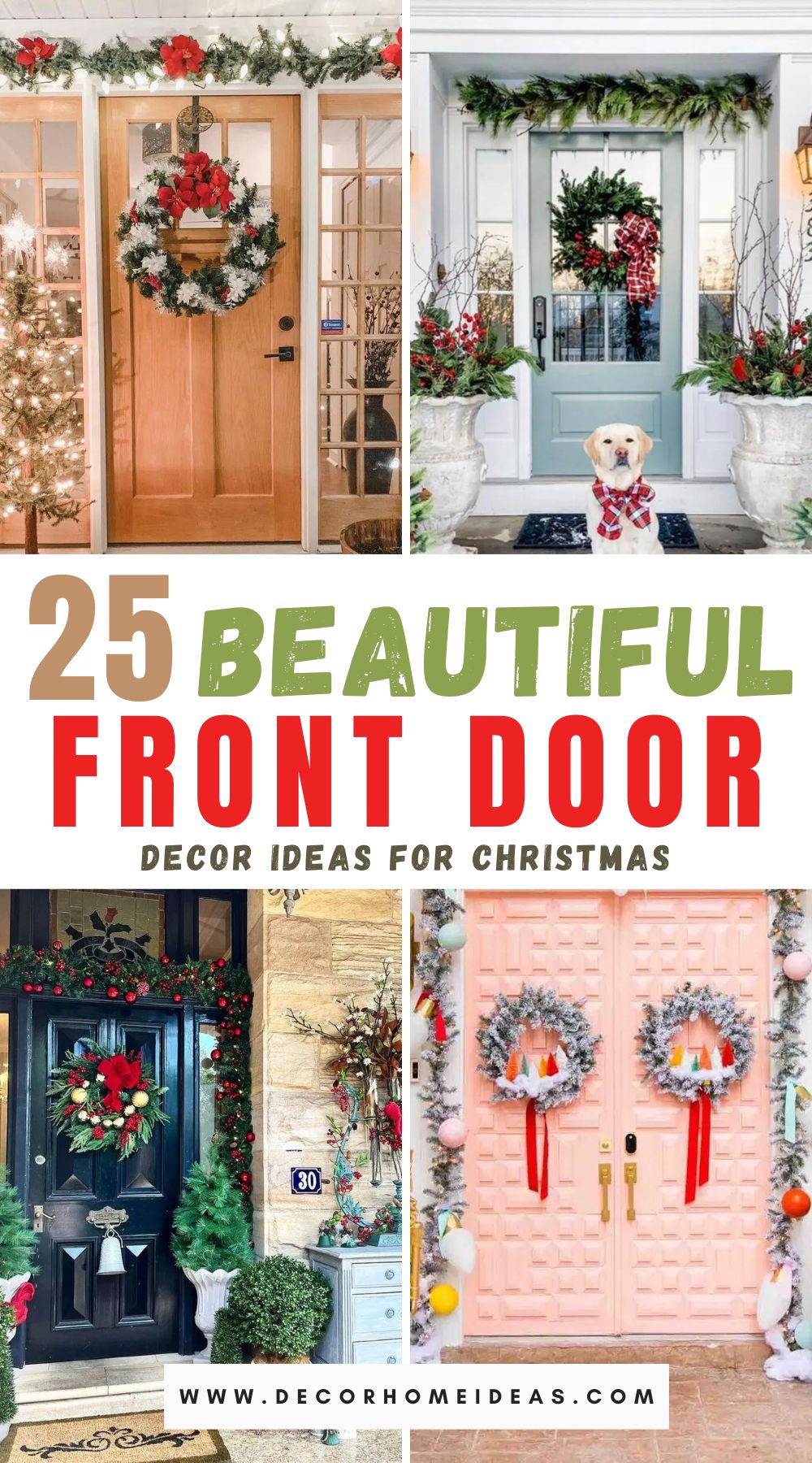 Uncover 25 captivating Christmas front door decor ideas to create a warm and inviting entrance for the holiday season. From festive wreaths to twinkling lights, discover inspiration to adorn your front door with seasonal splendor and charm.