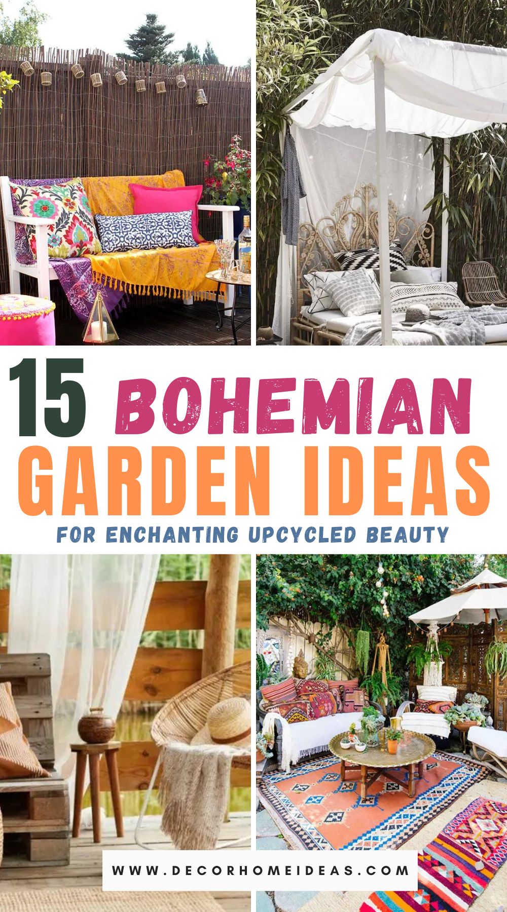 Get creative with your garden and check out these 15 upcycled bohemian garden ideas for a unique and beautiful outdoor space!