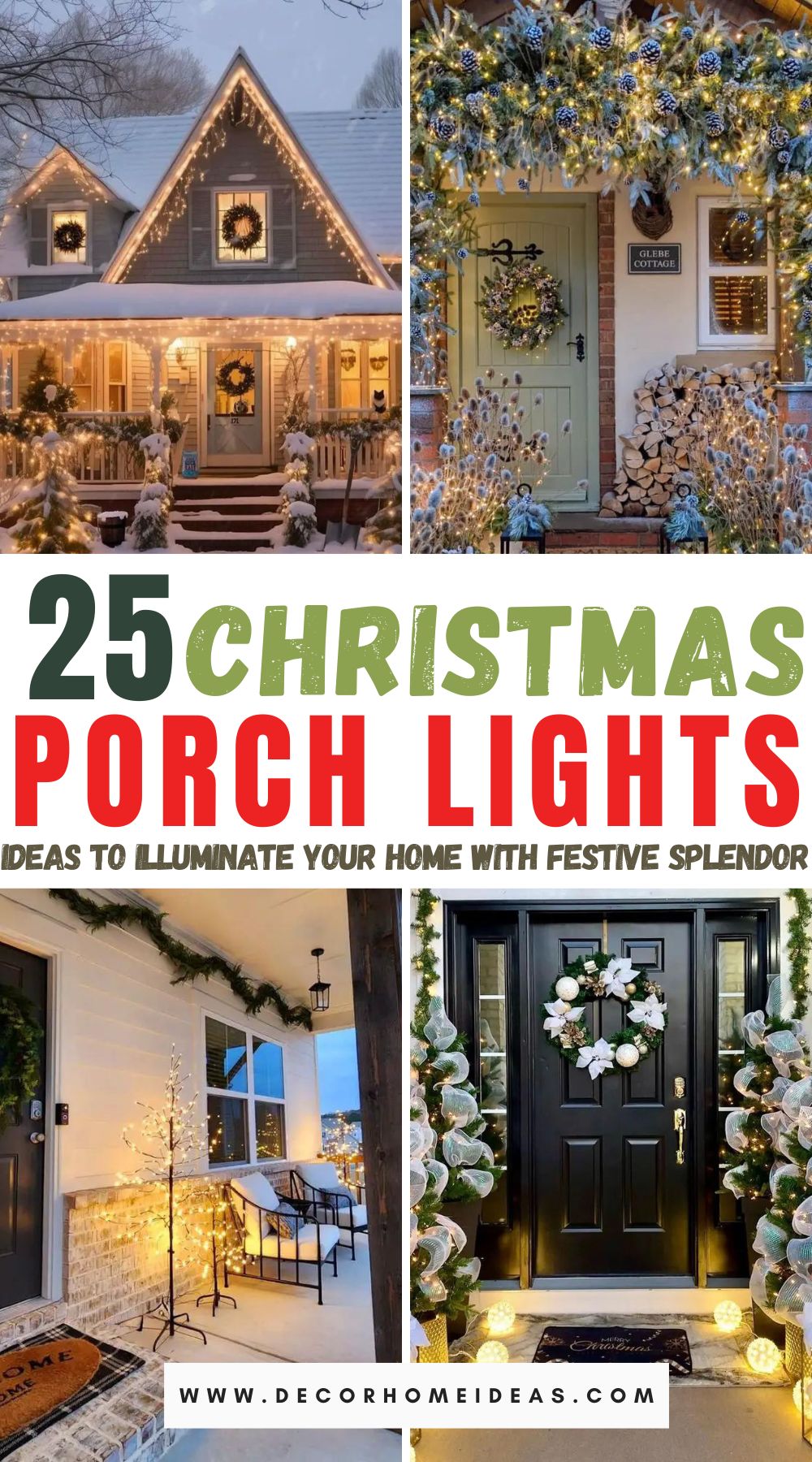 Discover 25 enchanting porch Christmas lights ideas to illuminate your home with festive splendor and create a warm and inviting holiday ambiance.