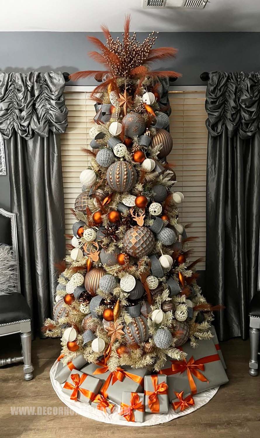 Orange Theme Christmas Tree
