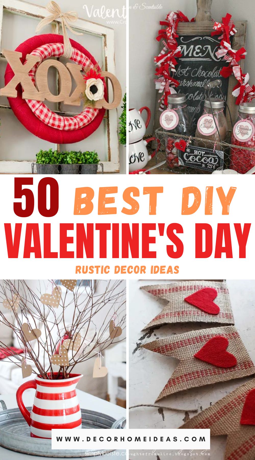 Explore the charm of rustic elegance with our '50 Best DIY Valentine's Day Rustic Decor Ideas.' Transform your home into a cozy love nest with easy-to-follow, heartwarming projects that blend romance with a rustic twist.