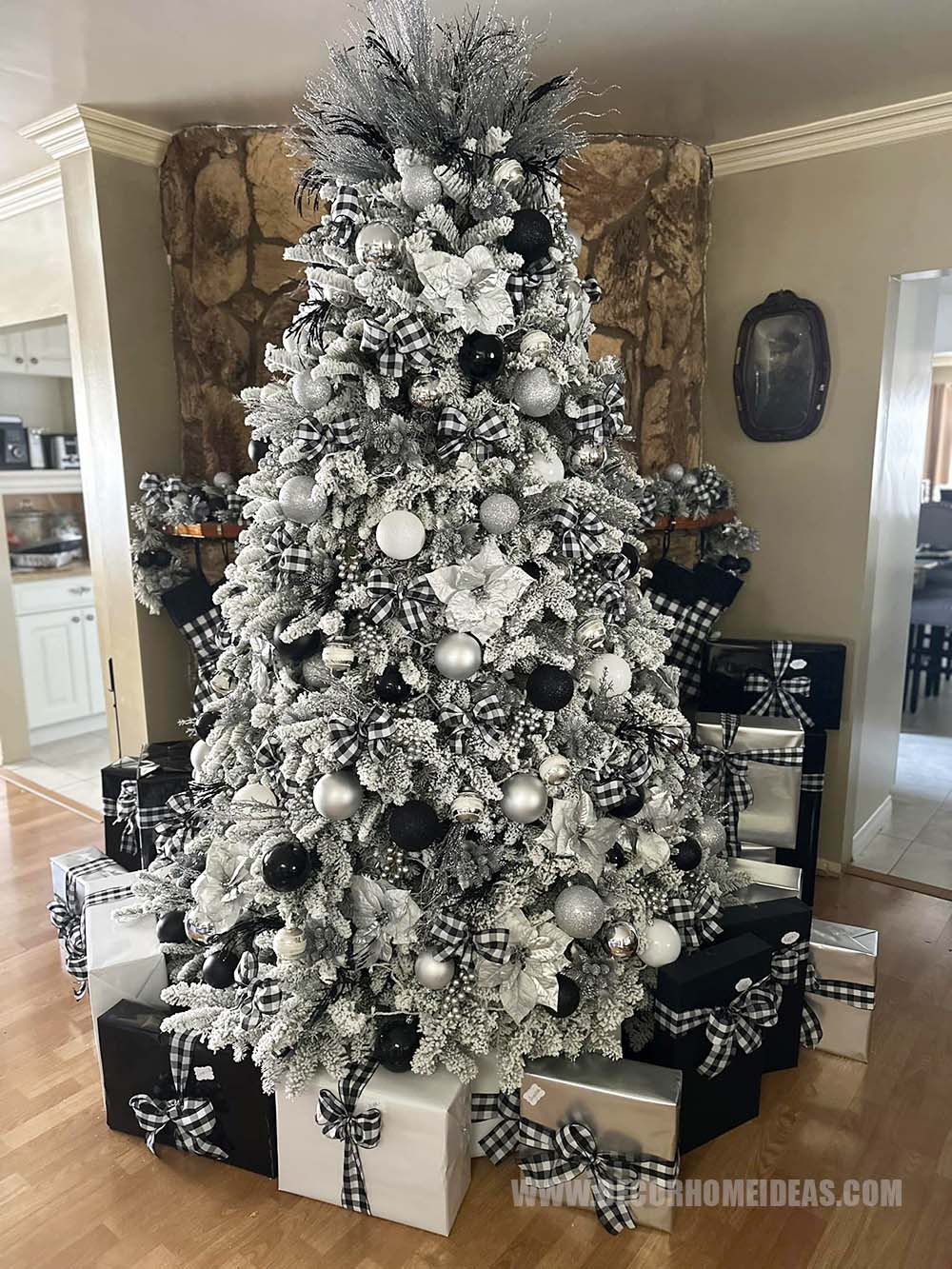 Silver and Black Christmas Tree