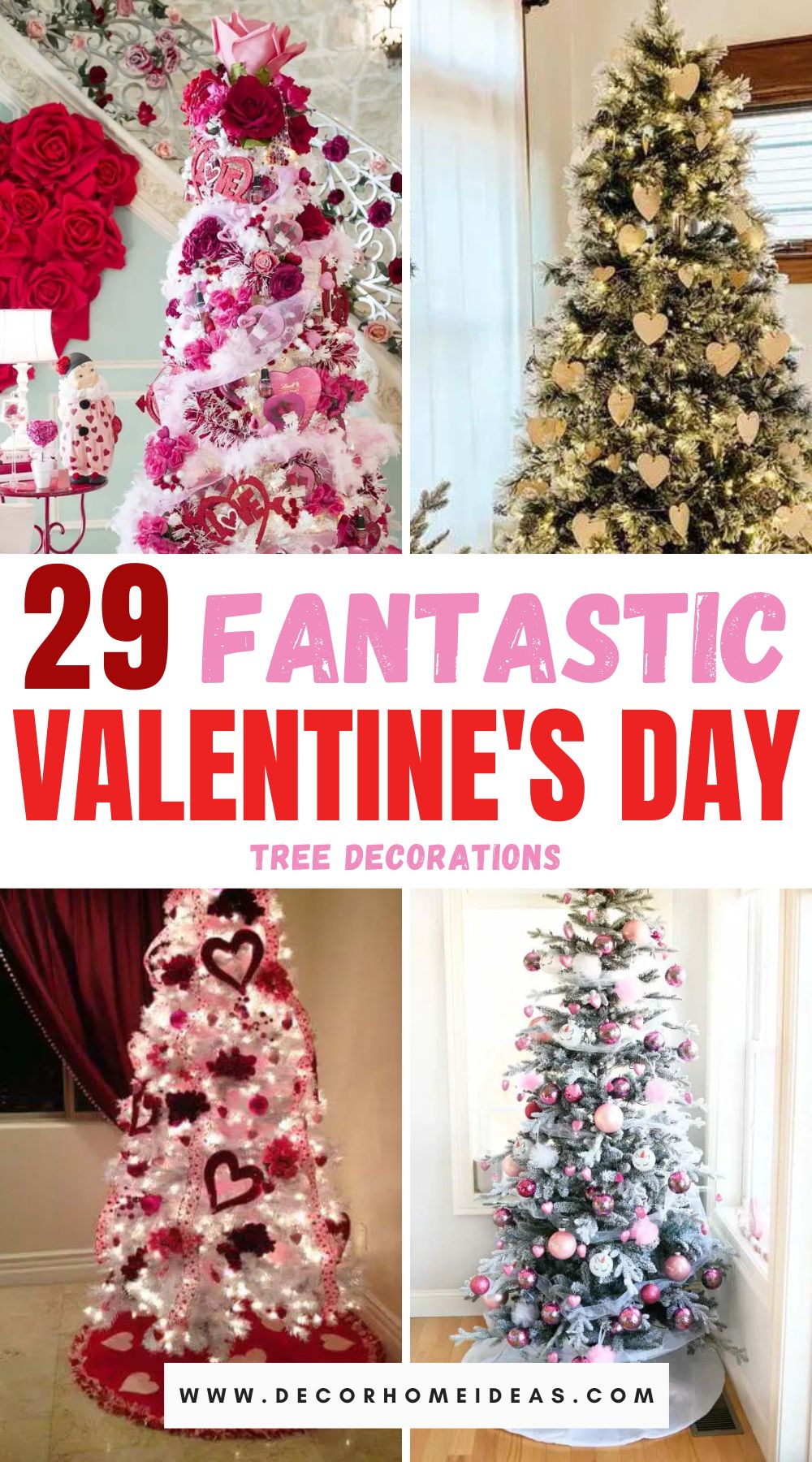 Have you seen these beautiful Valentine's Day trees? You can repurpose your Christmas tree and keep it decorated longer.