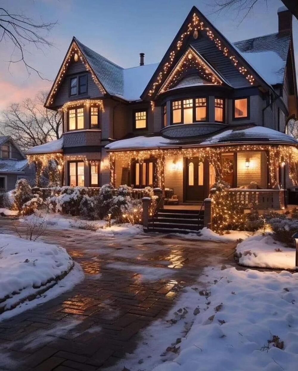 christmas lights on house exterior 8