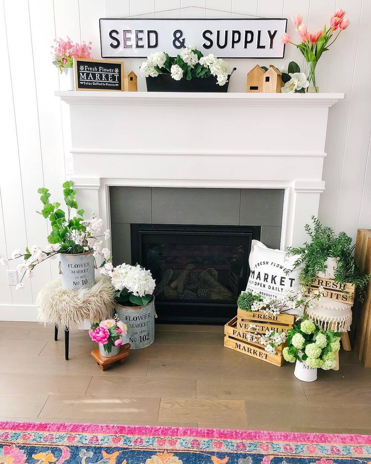 spring mantel decorating ideas 10