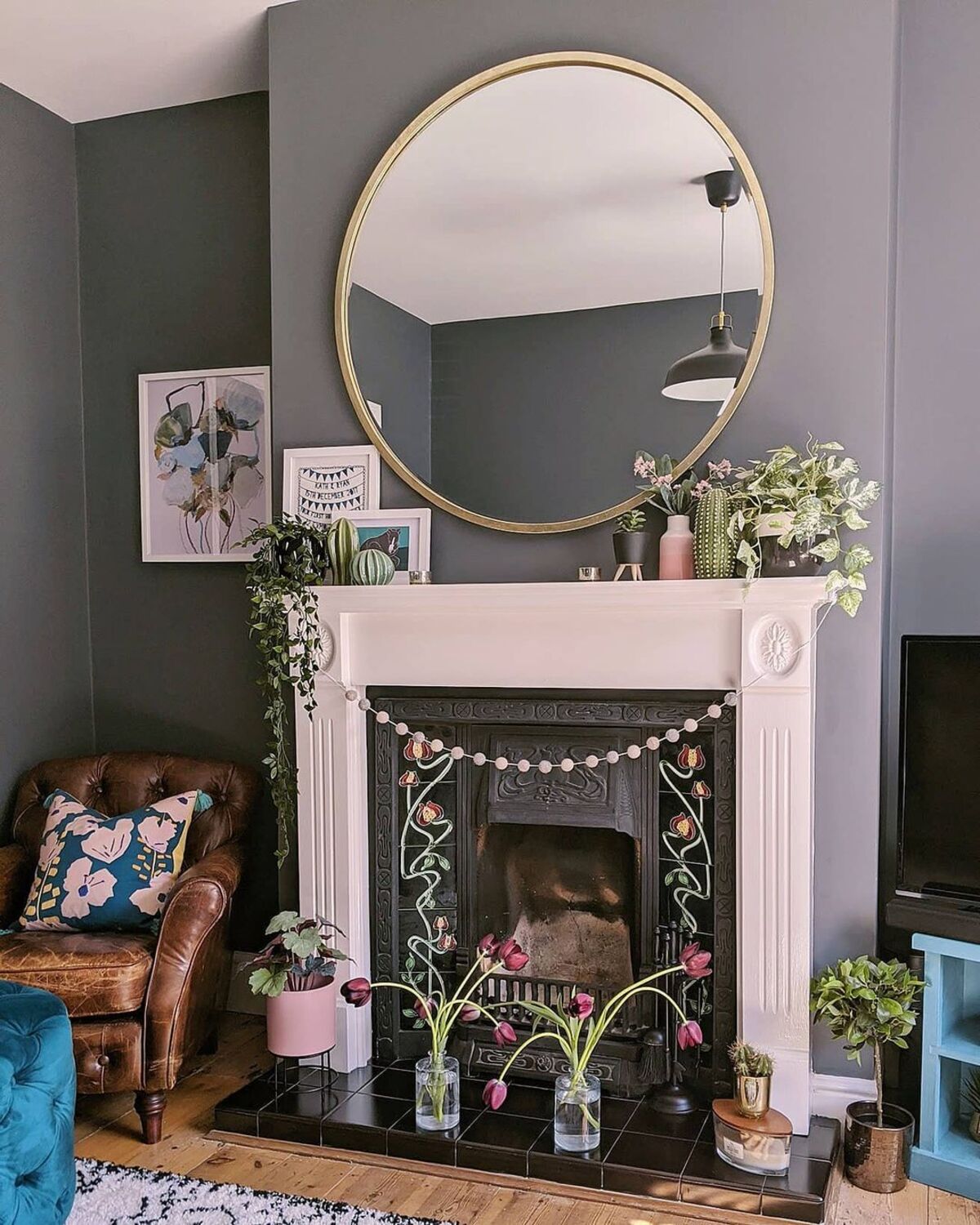 spring mantel decorating ideas 11