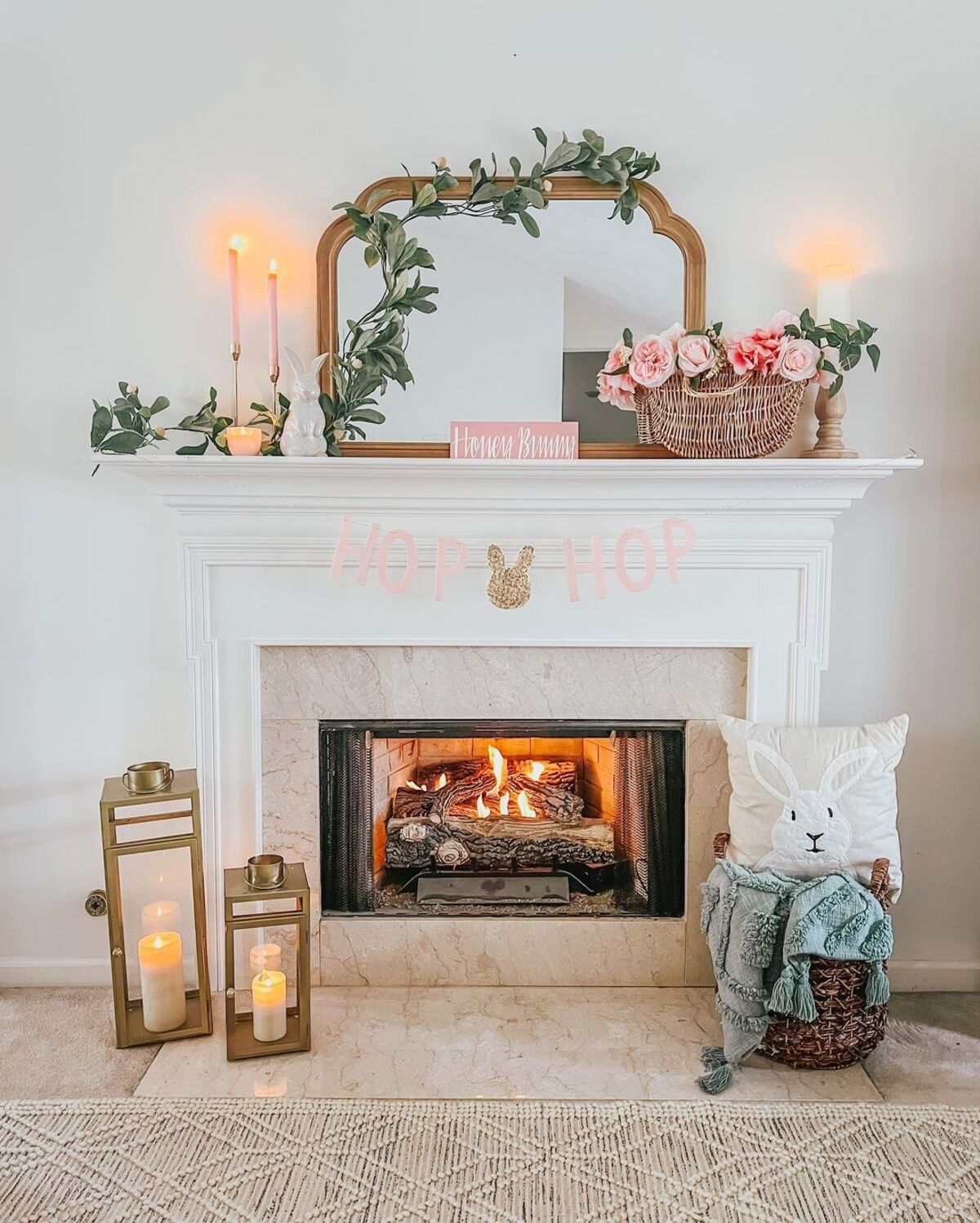 spring mantel decorating ideas 12