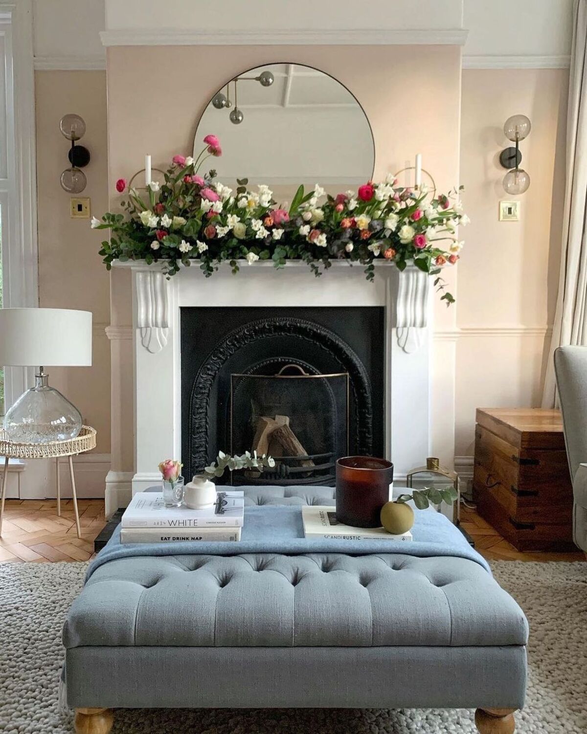 spring mantel decorating ideas 16