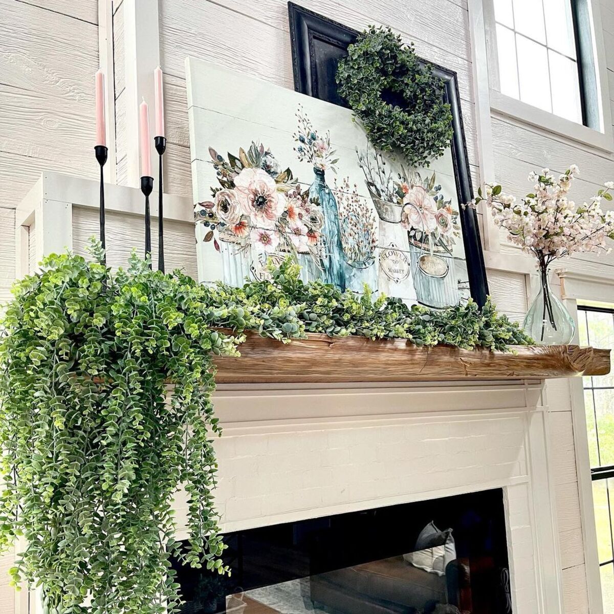 spring mantel decorating ideas 2