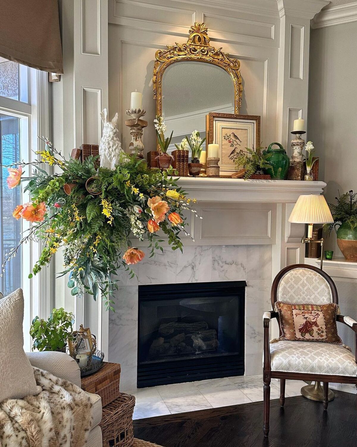 spring mantel decorating ideas 7