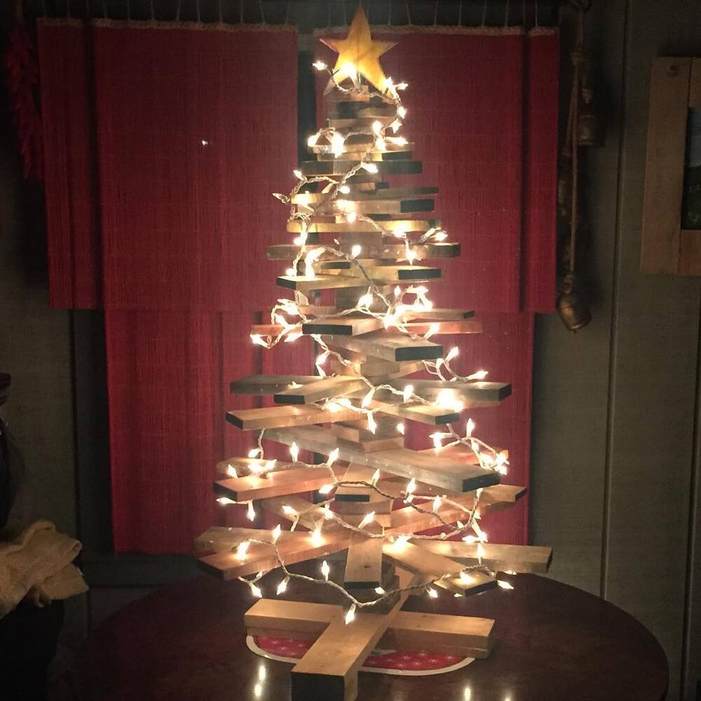 wooden christmas trees diy 7