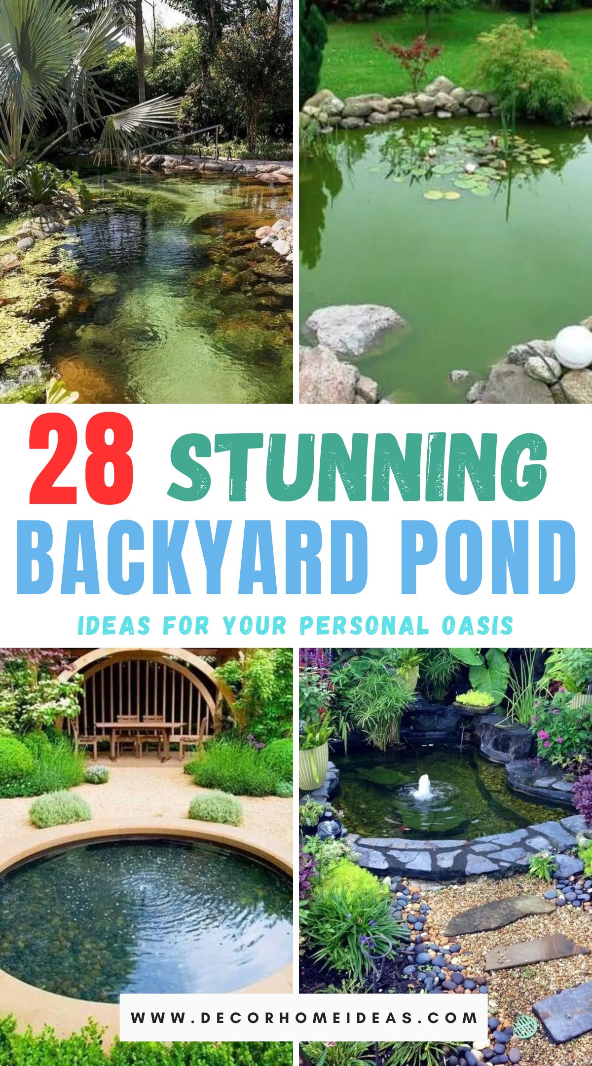 Transform your backyard into a serene water oasis with our collection of 28 enchanting pond ideas. Explore creative designs and landscaping inspirations to create a captivating aquatic retreat right in your own outdoor space.