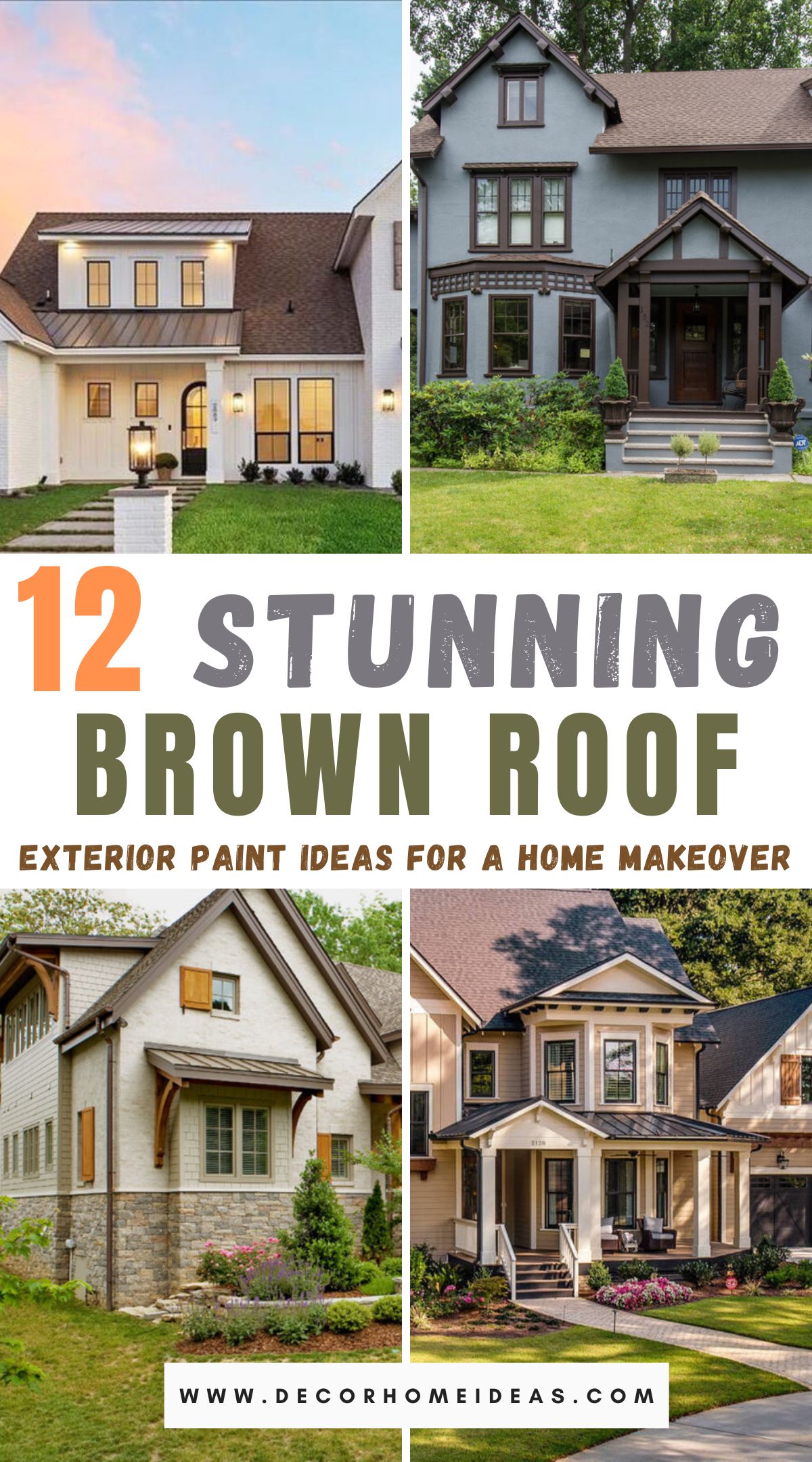 Revamp your home's exterior with these 12 stunning paint inspirations for brown roofs. Explore creative and elegant color palettes that enhance your home's curb appeal and elevate its overall look.
