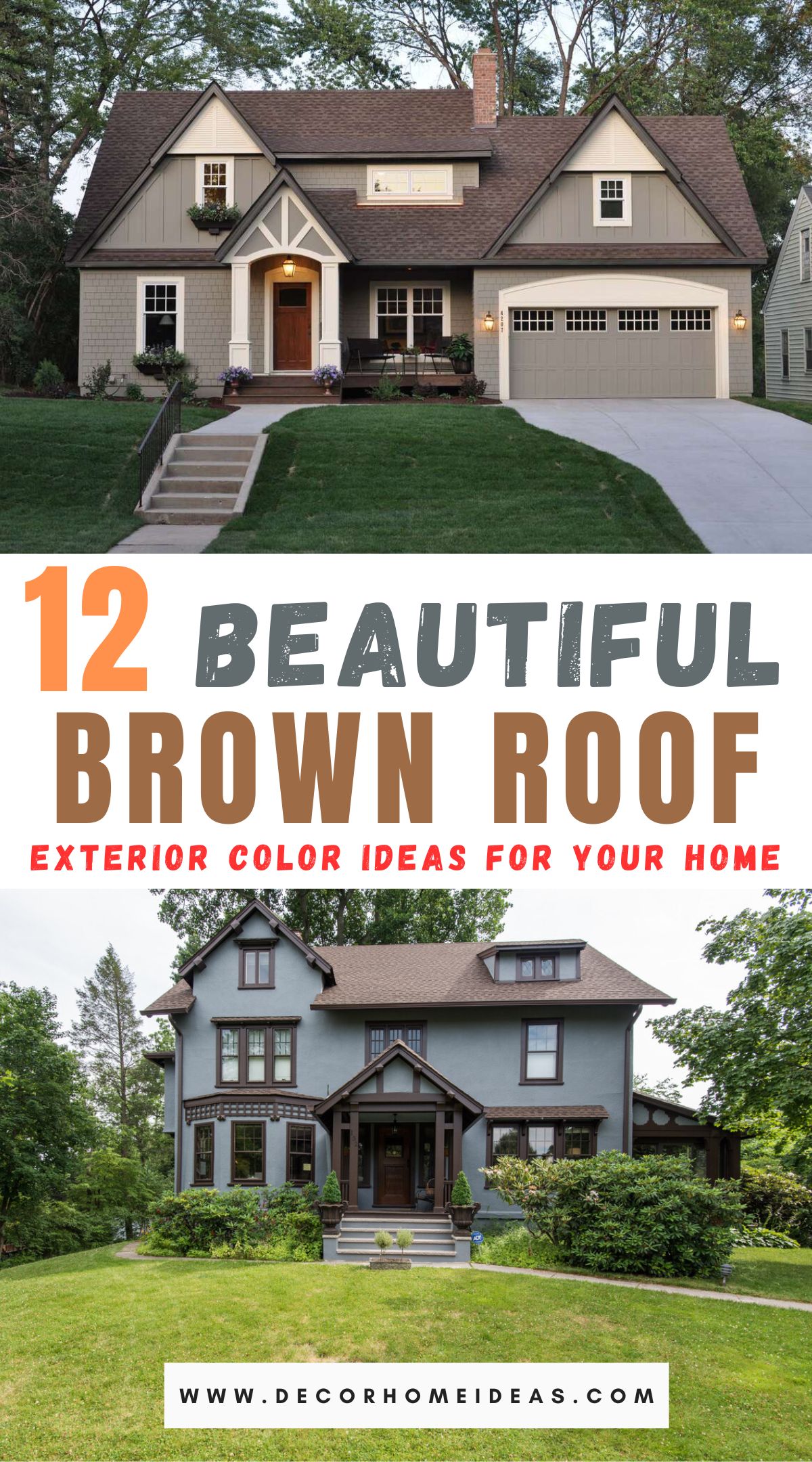 Best Brown Roof Exterior Paint Color Schemes