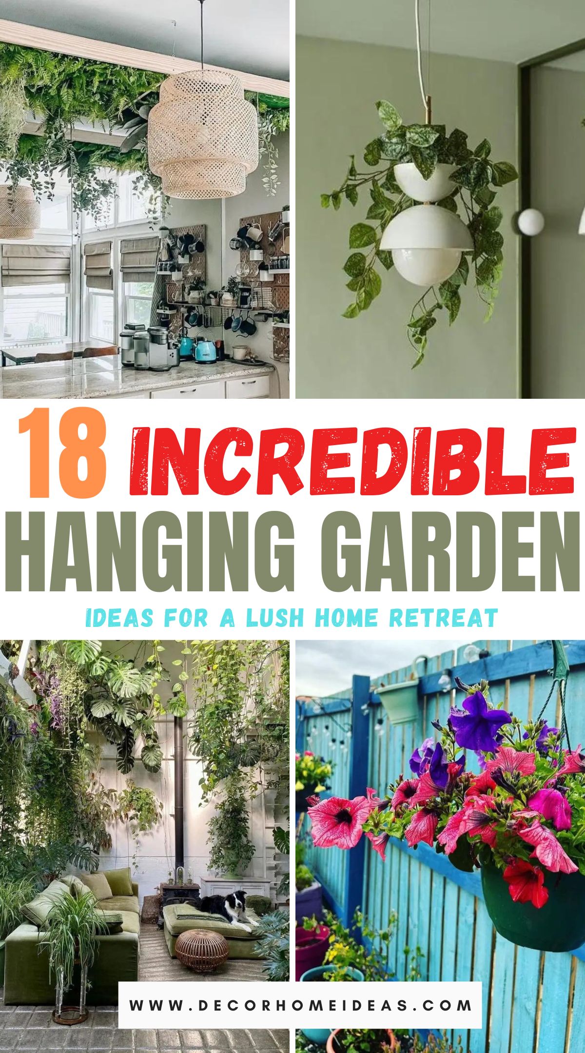 Elevate your green space with our collection of 18 easy hanging garden ideas. Explore creative and practical ways to introduce hanging plants into your home or outdoor area, adding a touch of natural beauty to your surroundings.