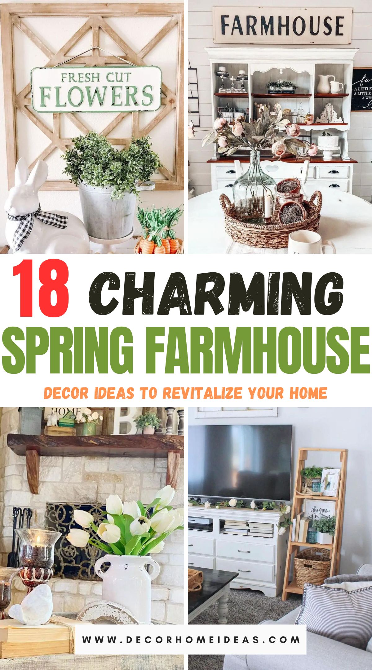 Refresh your home this spring with these 18 farmhouse decor ideas. Explore rustic and charming inspirations that bring a touch of seasonal warmth and style to your living spaces.