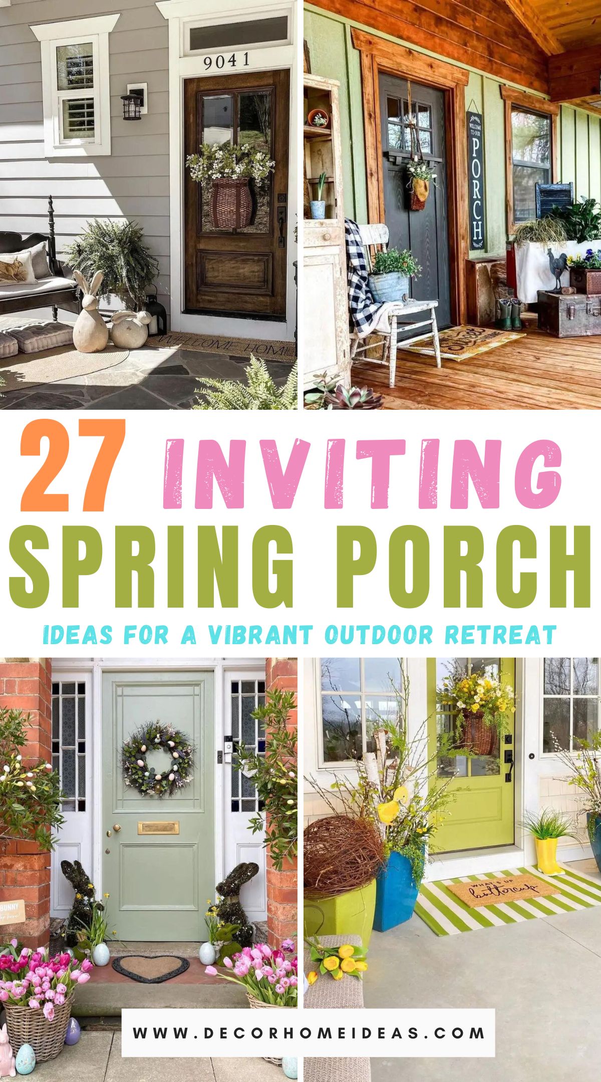 Welcome the season of renewal with our collection of 27 inviting spring porch ideas. From colorful decor to cozy furnishings, discover inspirations to transform your porch into a vibrant outdoor retreat that beckons you to bask in the beauty of spring.