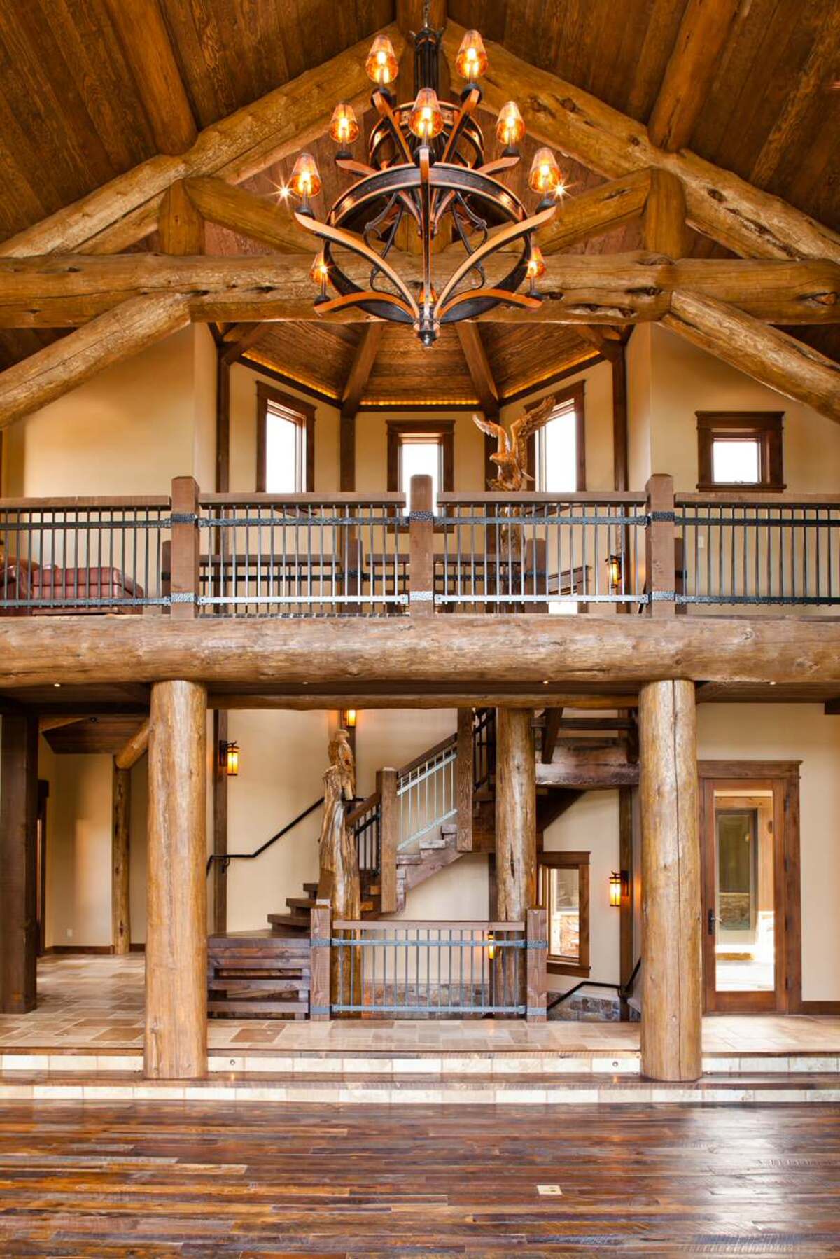 farmhouse rustic stair railing ideas 9