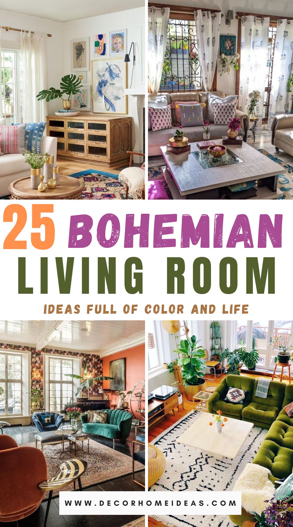 Infuse color and life into your living room with these 25 bohemian ideas. From vibrant textiles to eclectic decor, explore creative inspirations that capture the free-spirited essence of bohemian style.