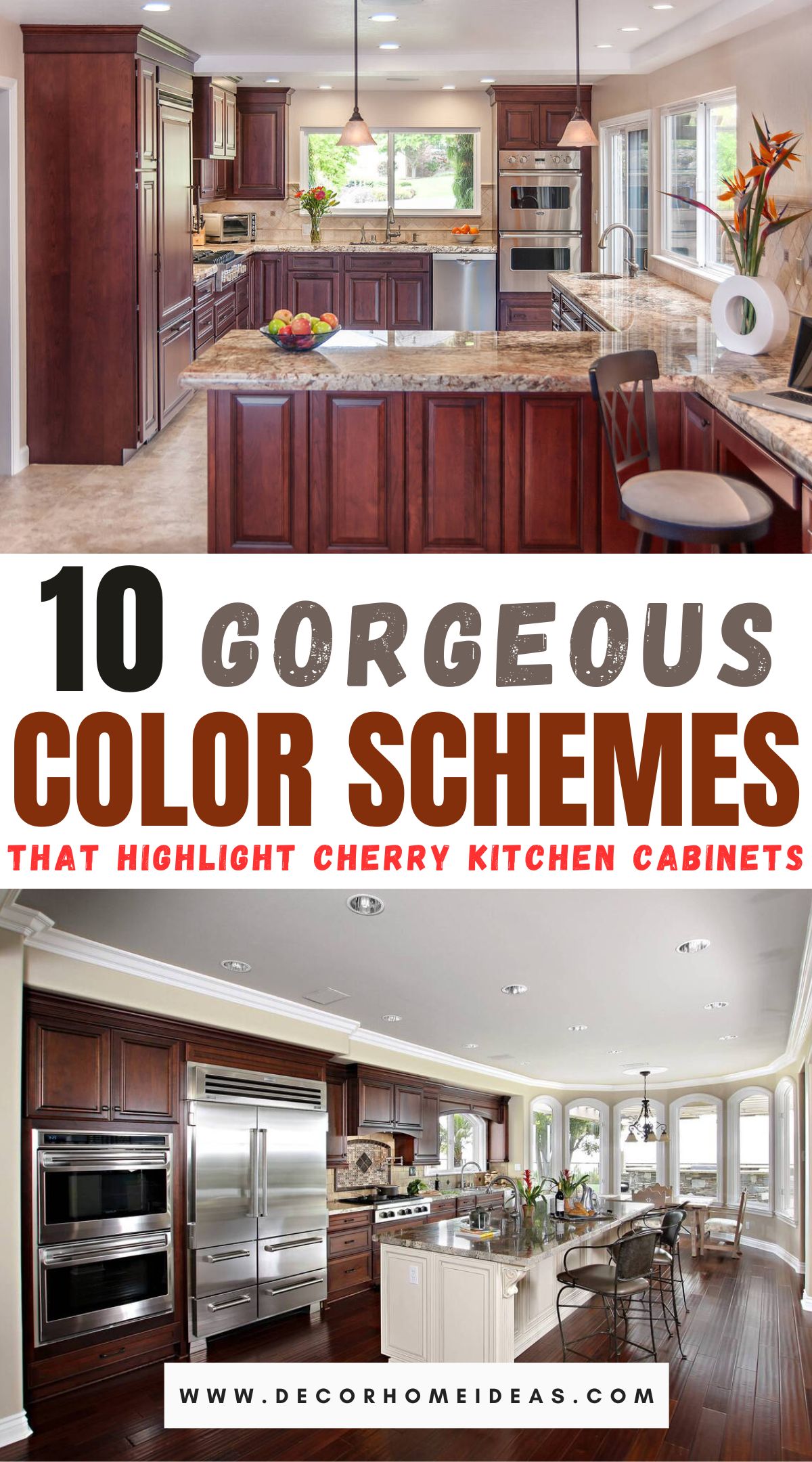 Best Cherry Cabinet Kitchen Color Schemes Ideas