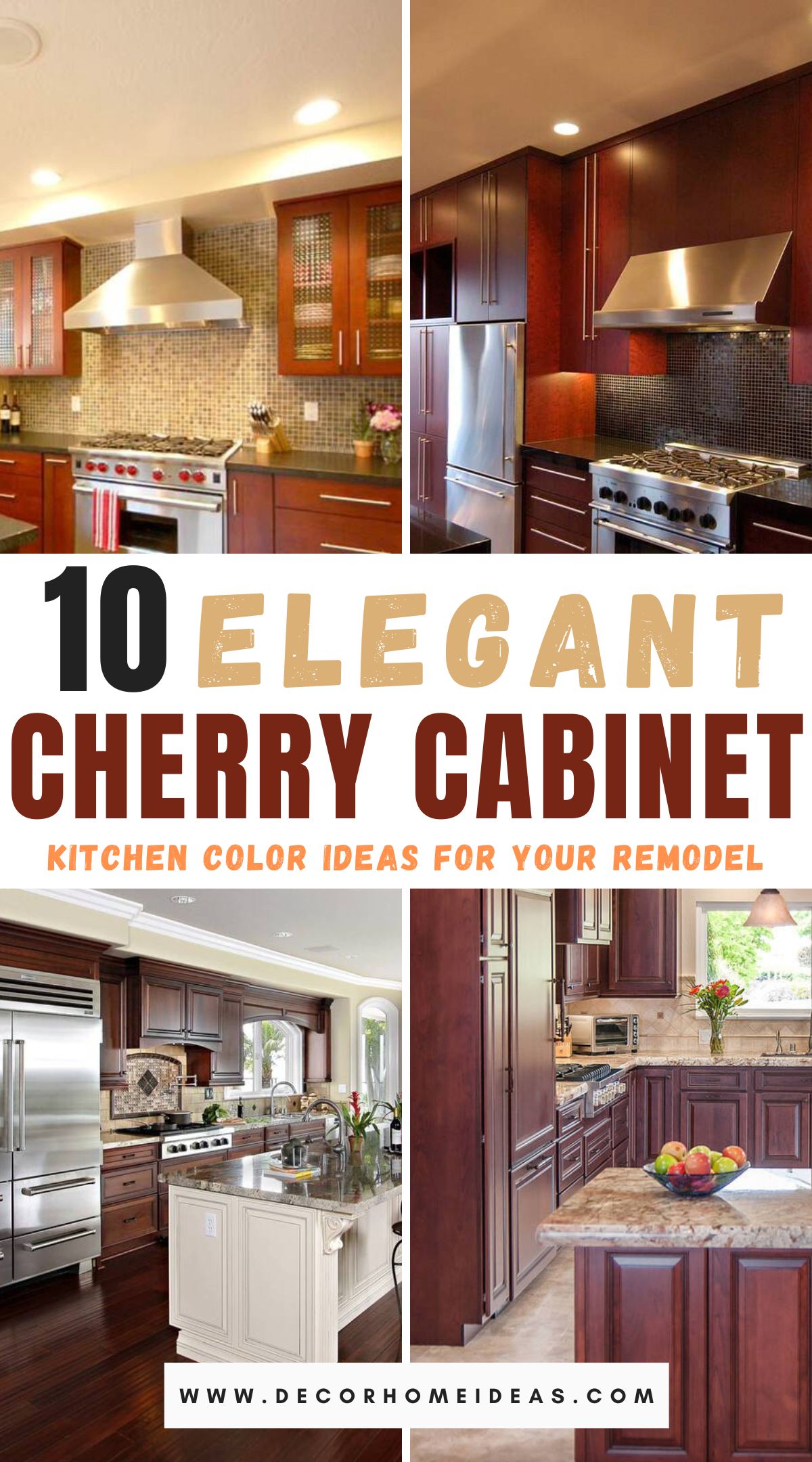 Discover 10 stunning cherry cabinet kitchen color schemes to inspire your next remodel. From classic contrasts to harmonious blends, explore a variety of captivating palettes that will complement the warmth and richness of cherry wood, transforming your kitchen into a stylish and inviting space.