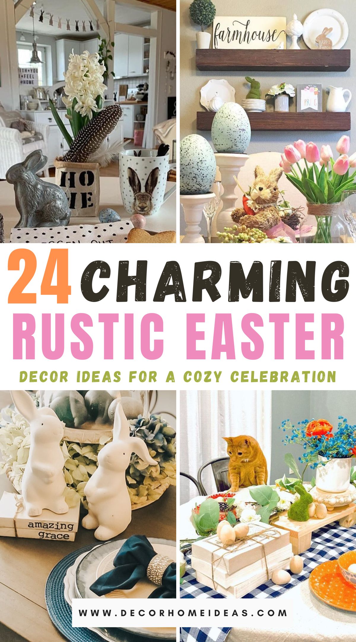 Infuse your home with springtime charm using these 24 rustic Easter decor ideas. From charming wreaths to delightful table settings, explore creative ways to bring the spirit of Easter into your home with rustic-inspired touches that exude warmth and character.