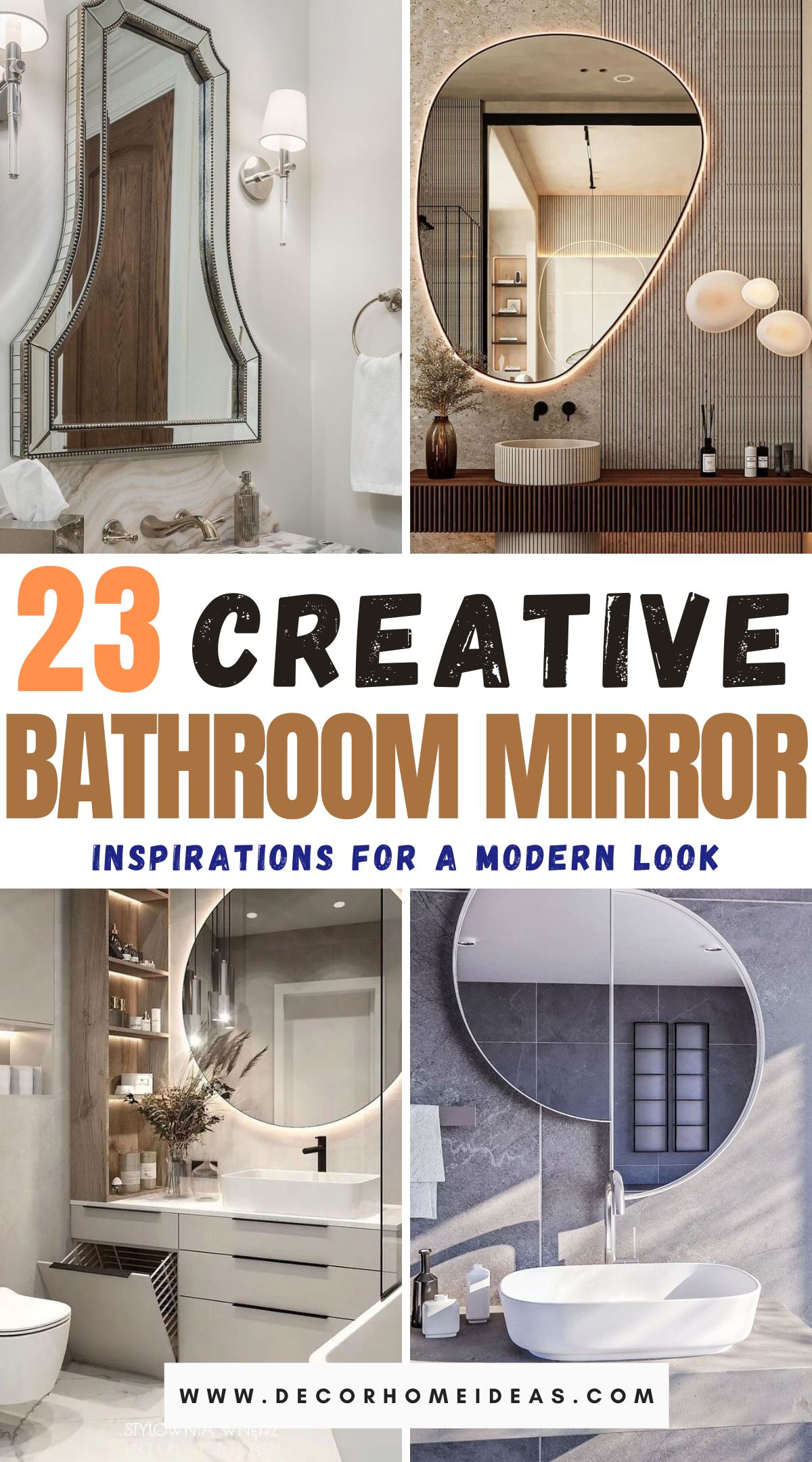 Refresh your space with these 23 innovative bathroom mirror ideas. From statement frames to smart lighting solutions, explore creative ways to elevate your bathroom decor and add style and functionality to your daily routine.