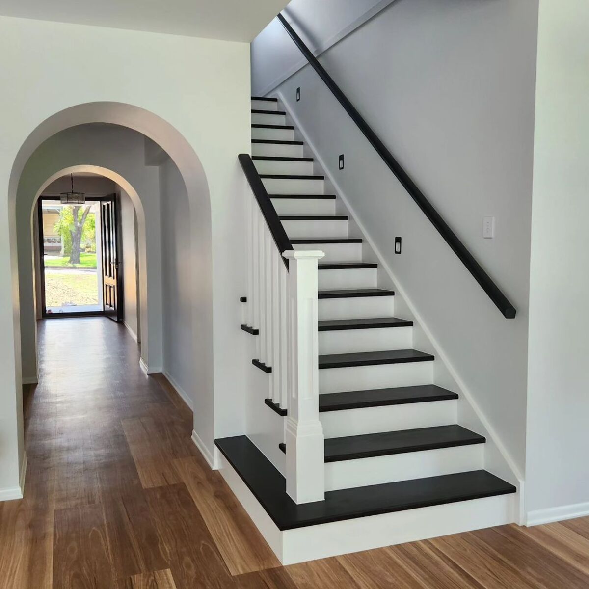black and white stairs ideas 1