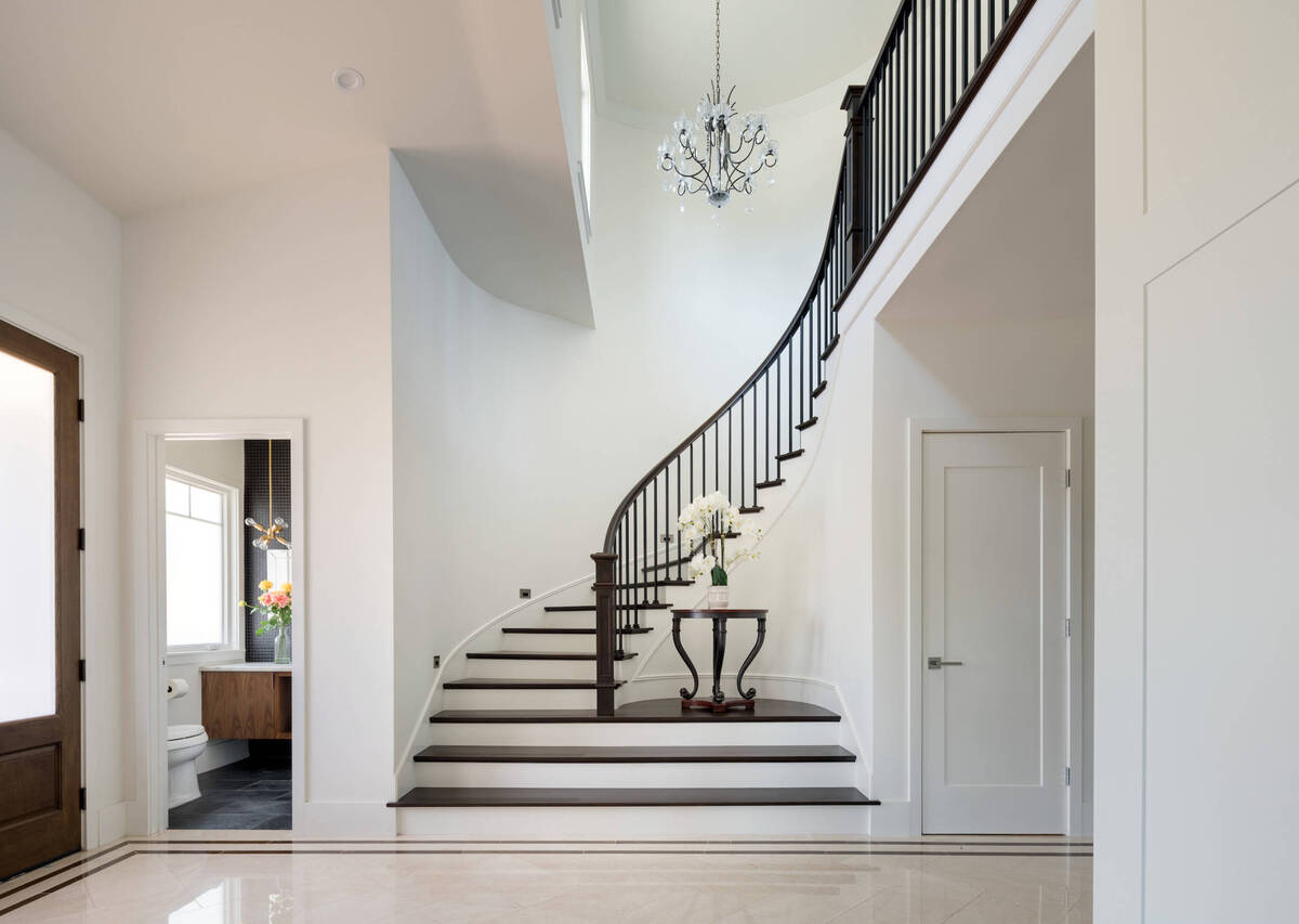black and white stairs ideas 12