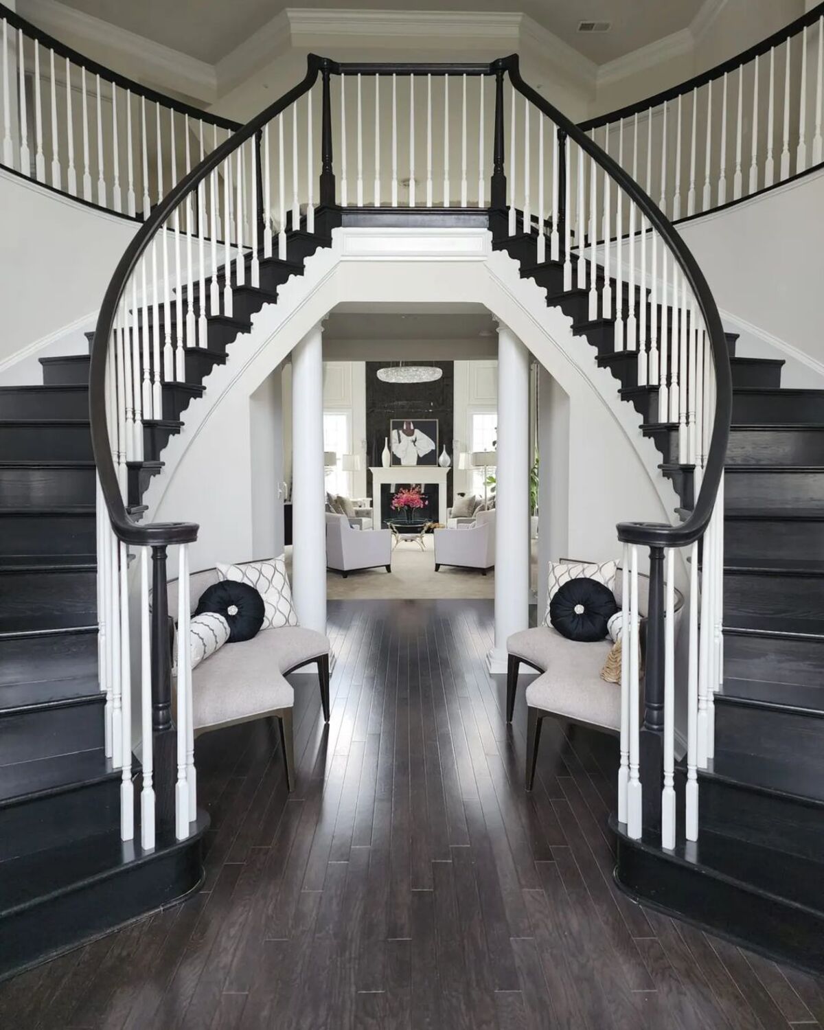 black and white stairs ideas 15