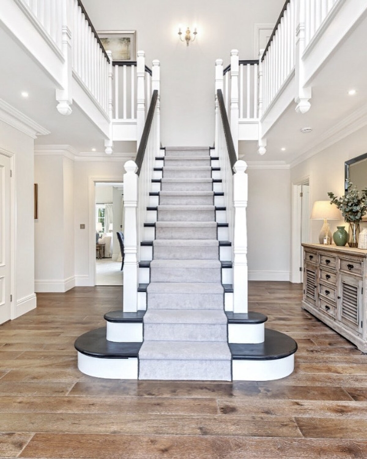 black and white stairs ideas 16