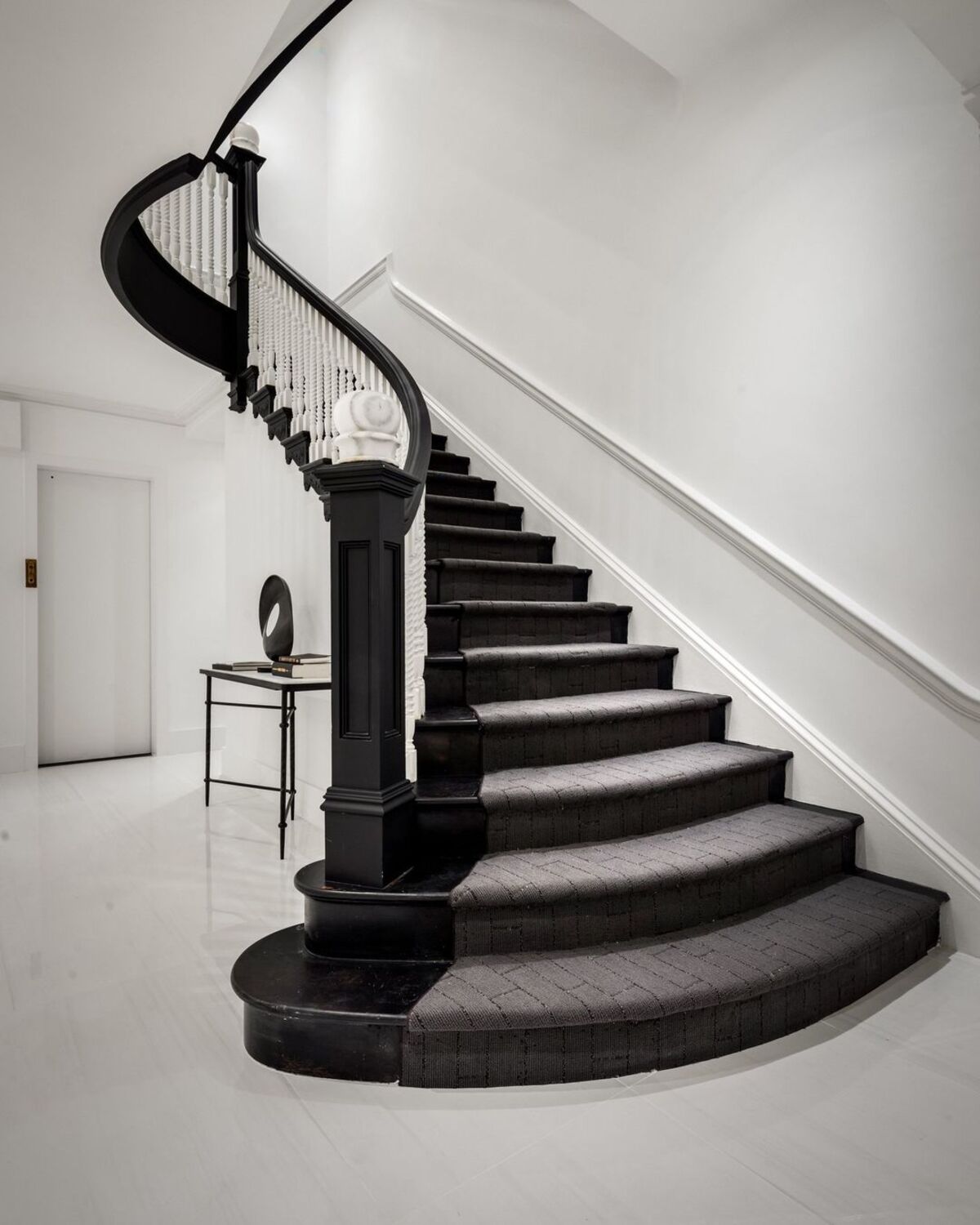black and white stairs ideas 19