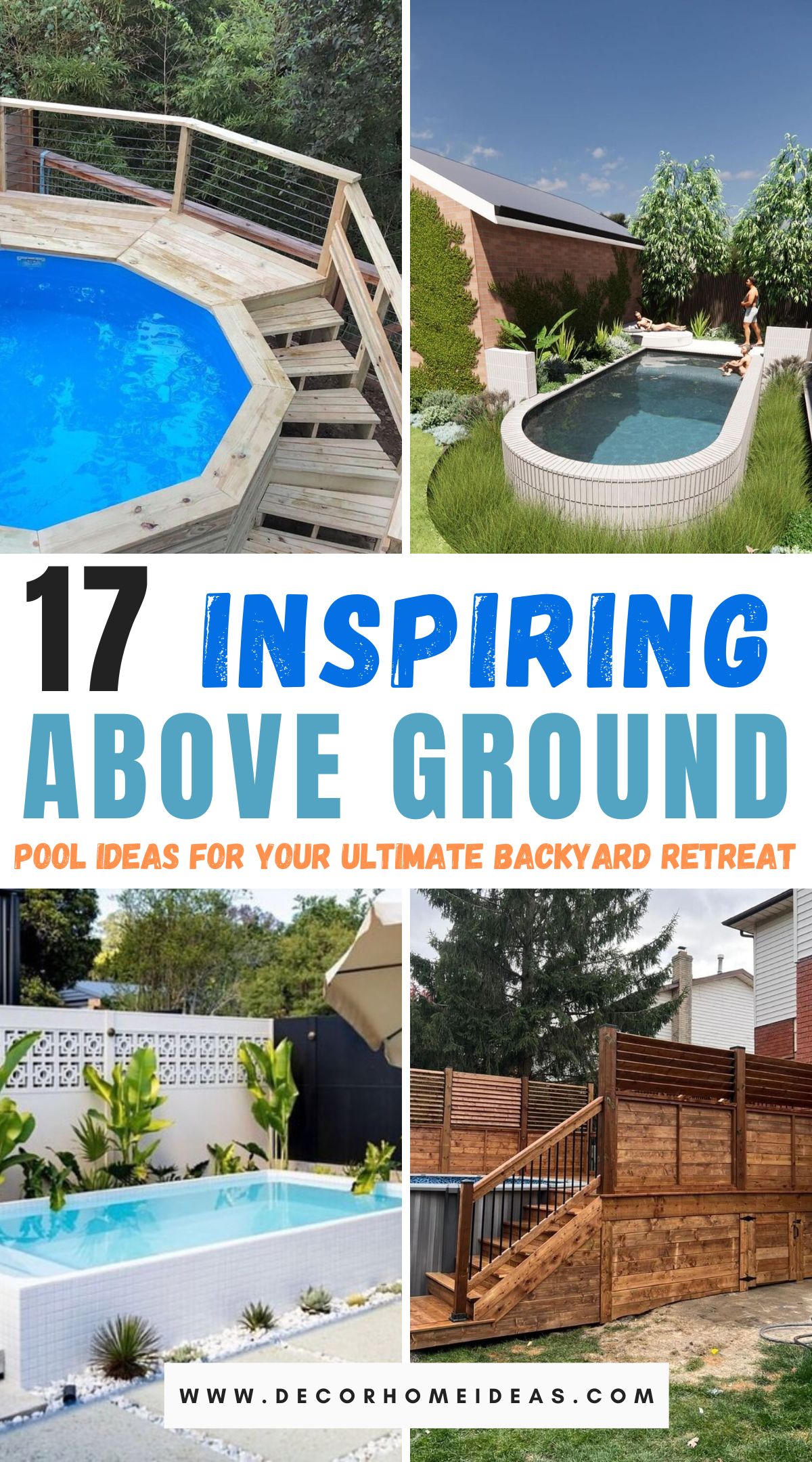 Transform your backyard into a luxurious oasis with these 17 stunning above ground pool ideas. From modern designs to tropical paradises, find inspiration to create your perfect outdoor retreat.