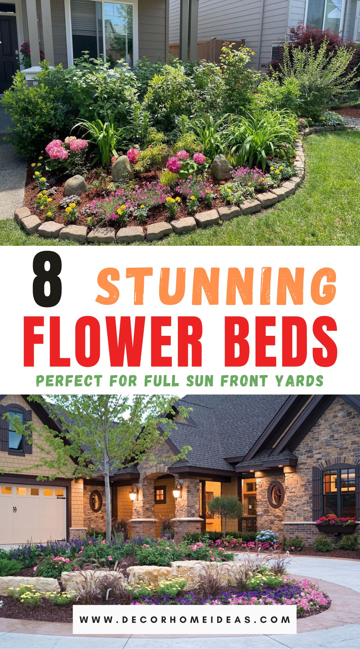 Best Flower Bed Ideas For Full Sun Front House