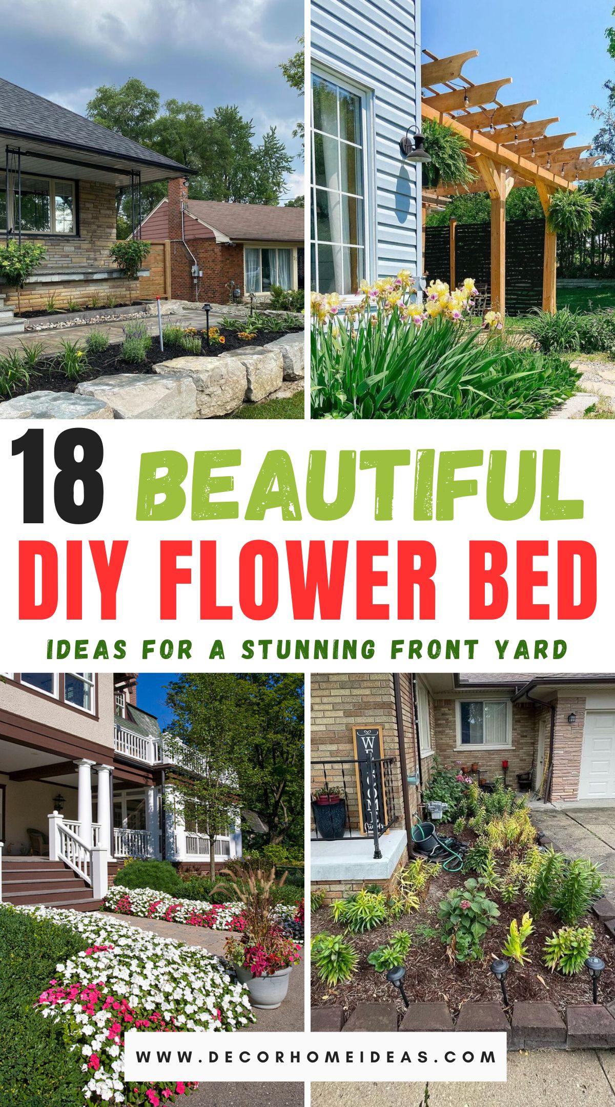 Transform your front yard with these 18 creative DIY flower bed ideas. From vibrant arrangements to ingenious designs, discover inspiration to elevate your outdoor space, adding beauty and charm to your home's curb appeal.