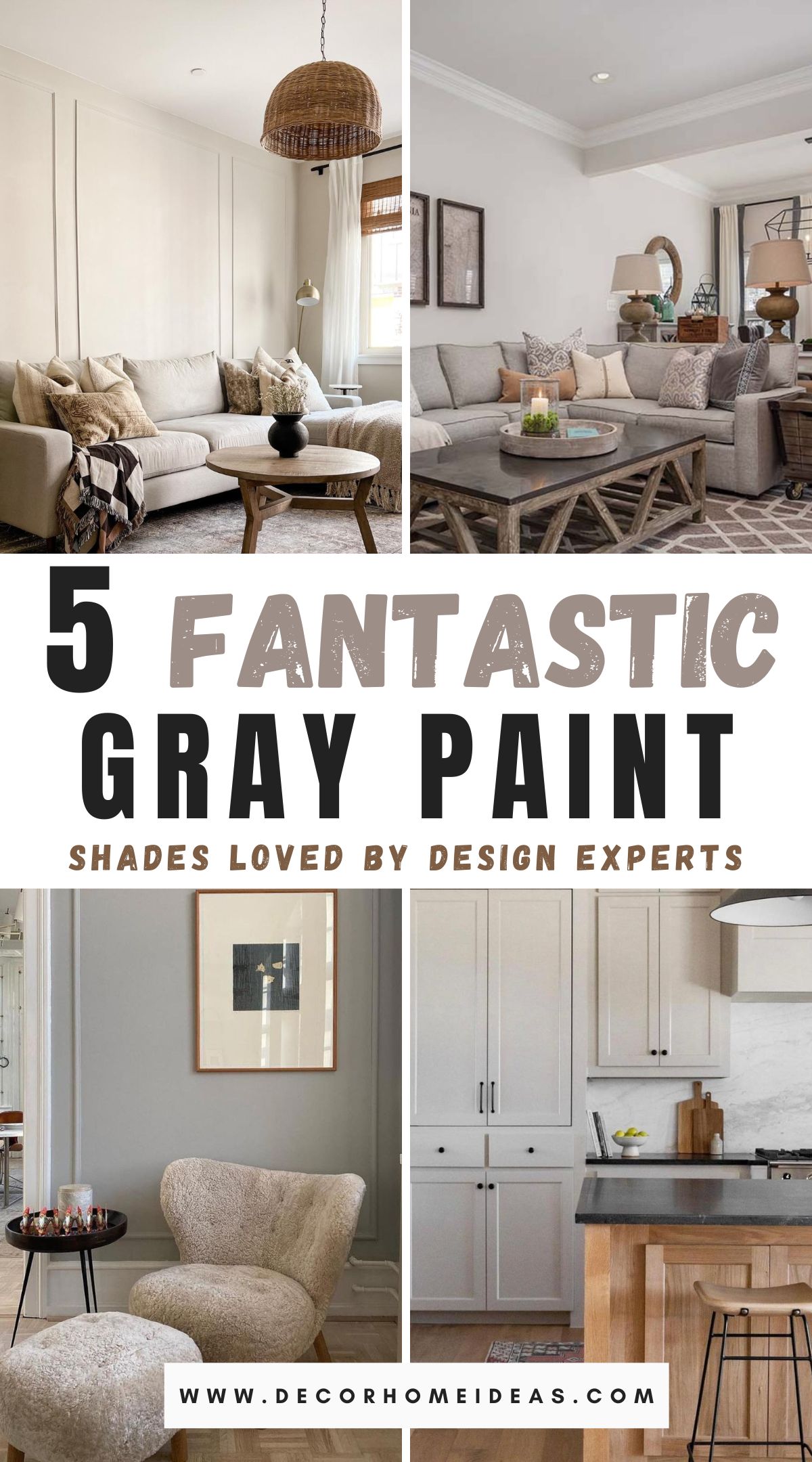 Explore the top 5 gray paint shades beloved by interior designers. From soothing neutrals to chic charcoal hues, uncover the most coveted colors that add sophistication and versatility to any space, providing a timeless canvas for your interior design vision.