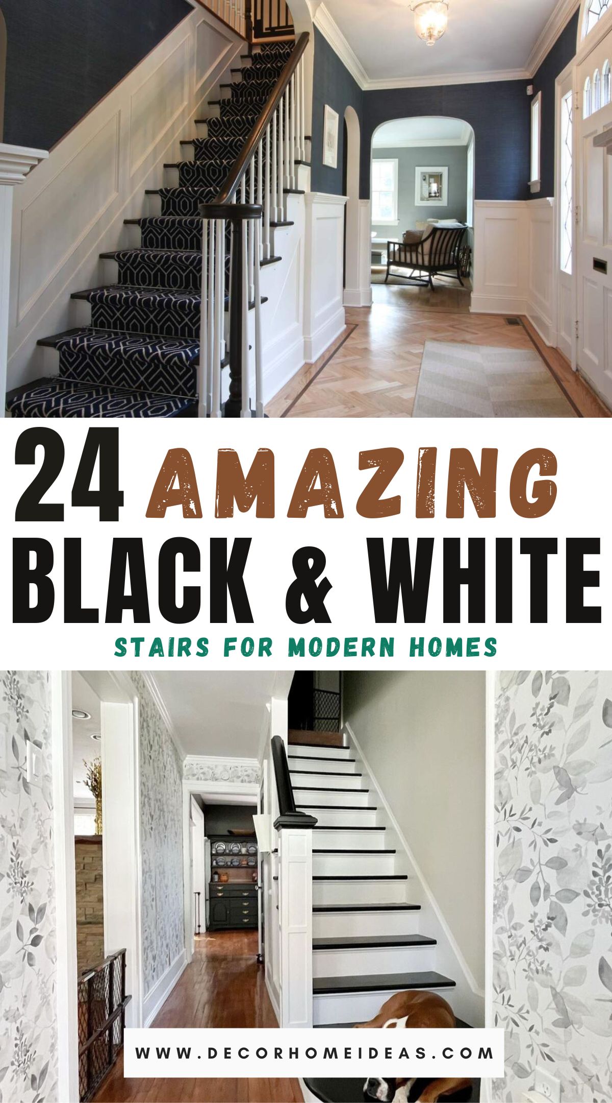 best black and white stairs ideas and designs