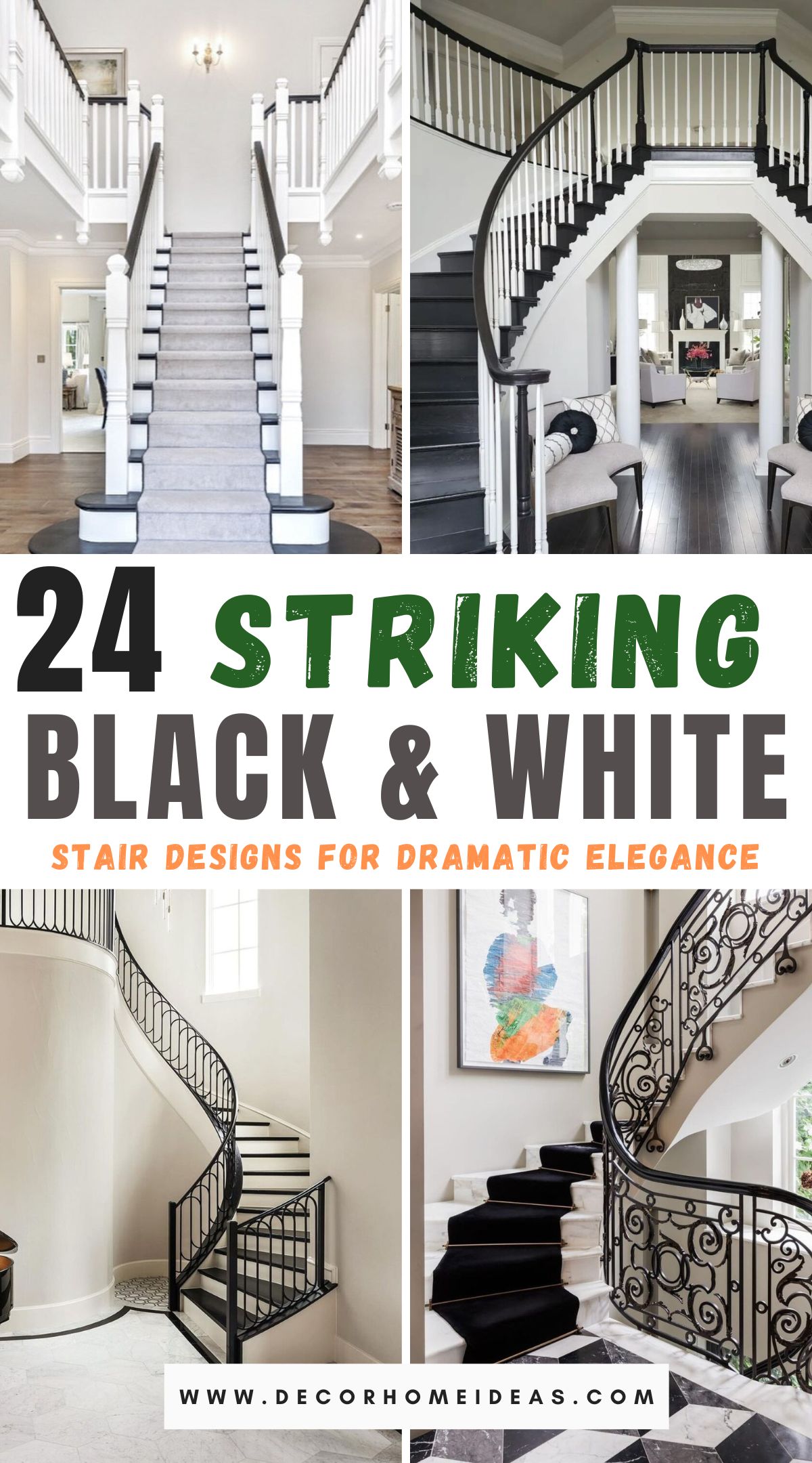 Discover 24 striking black and white stair designs that are sure to impress your guests. From classic elegance to modern minimalism, these designs will elevate the aesthetic appeal of any staircase in your home.