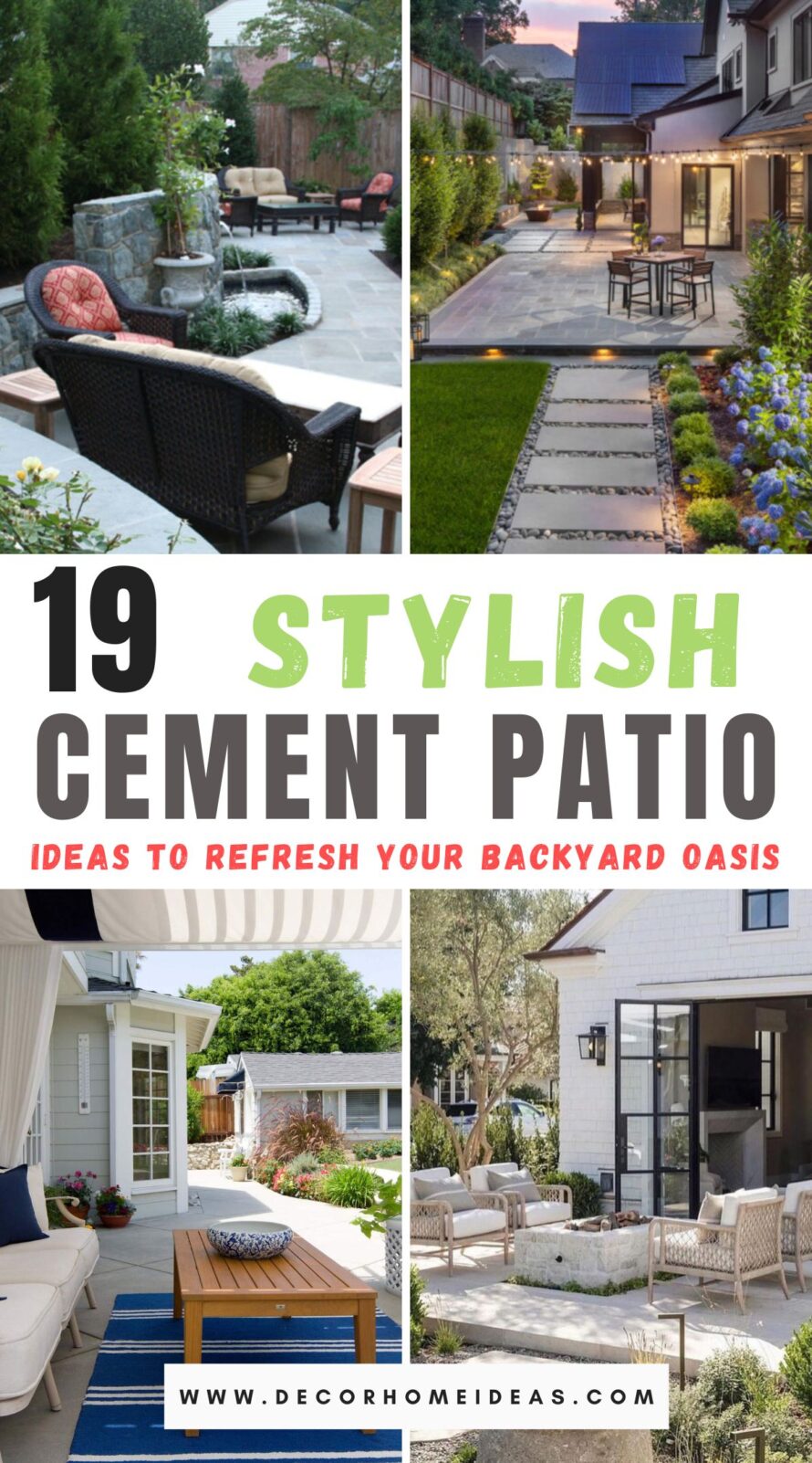 Transform your backyard oasis with these 19 creative cement patio ideas. From minimalist designs to intricate patterns, discover how cement can elevate your outdoor space and create a stylish and functional patio area for relaxation and entertainment.